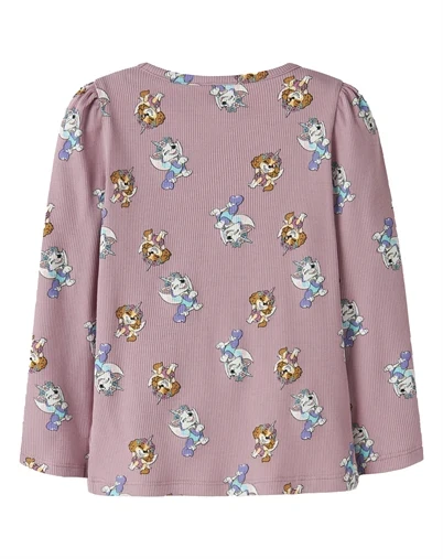 Name it - NMFJemina Paw Langærmet Trøje - Lilas